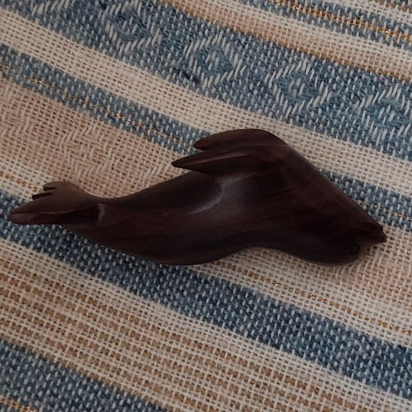 Vintage Hand Carved Wooden‎ Balanced Seal - Picture 6 of 16